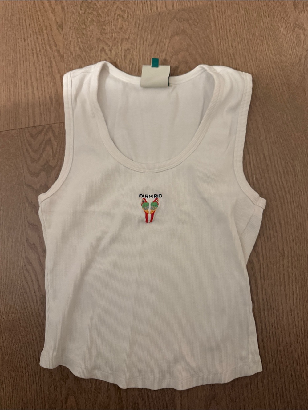 Farm Rio Embroidered White Tank - Picture 3 of 3